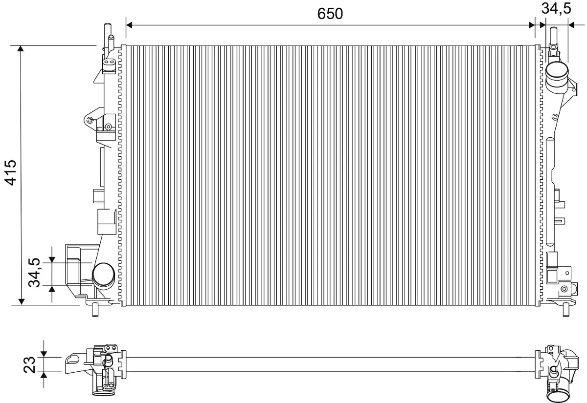 Kühler, Motorkühlung VALEO 732879