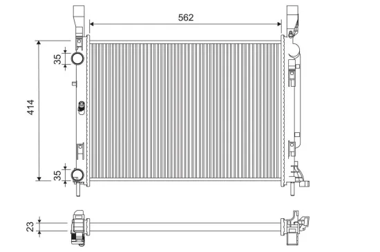 Kühler, Motorkühlung VALEO 733122 Bild Kühler, Motorkühlung VALEO 733122