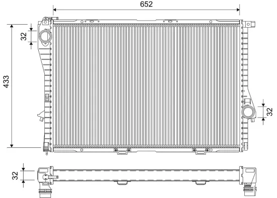 Kühler, Motorkühlung VALEO 734277 Bild Kühler, Motorkühlung VALEO 734277