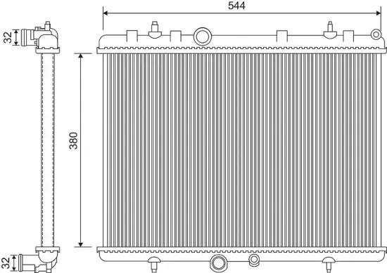 Kühler, Motorkühlung VALEO 734338 Bild Kühler, Motorkühlung VALEO 734338