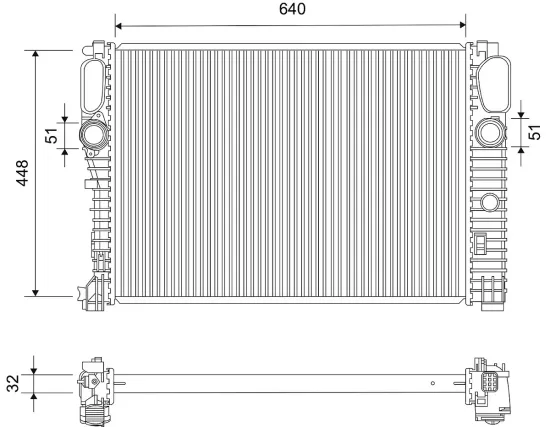 Kühler, Motorkühlung VALEO 735120 Bild Kühler, Motorkühlung VALEO 735120