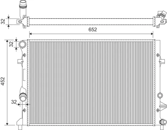 Kühler, Motorkühlung VALEO 735280 Bild Kühler, Motorkühlung VALEO 735280