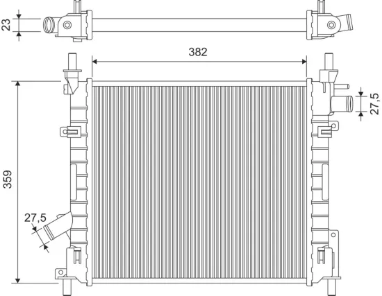 Kühler, Motorkühlung VALEO 735478 Bild Kühler, Motorkühlung VALEO 735478