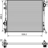 Kühler, Motorkühlung VALEO 735625