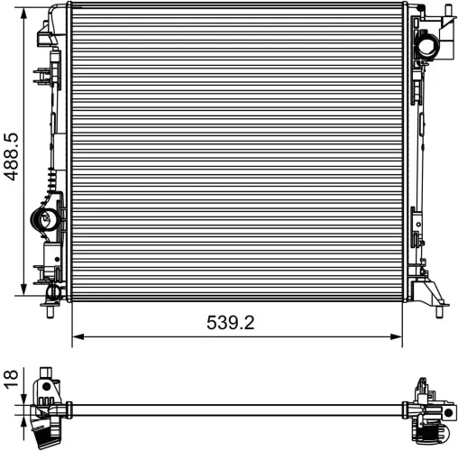 Kühler, Motorkühlung VALEO 735625 Bild Kühler, Motorkühlung VALEO 735625