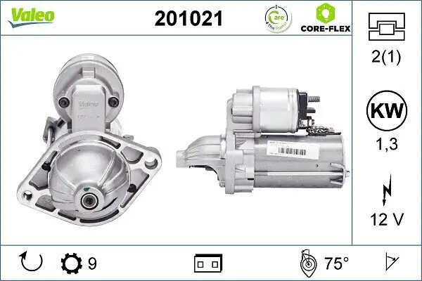 Starter 12 V 1,2 kW VALEO 201021