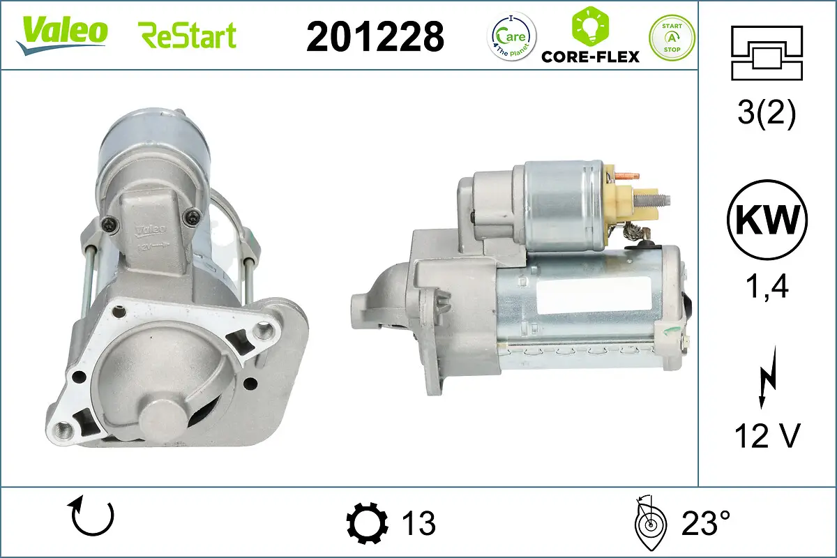 Starter 12 V 1,4 kW VALEO 201228