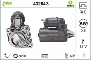 Starter 12 V 0,8 kW VALEO 432643