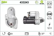 Starter 12 V 0,75 kW VALEO 433243