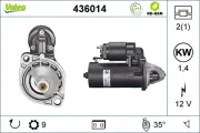 Starter 12 V 1,4 kW VALEO 436014