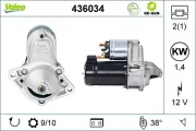 Starter 12 V 1,4 kW VALEO 436034