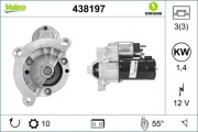 Starter 12 V 1,4 kW VALEO 438197