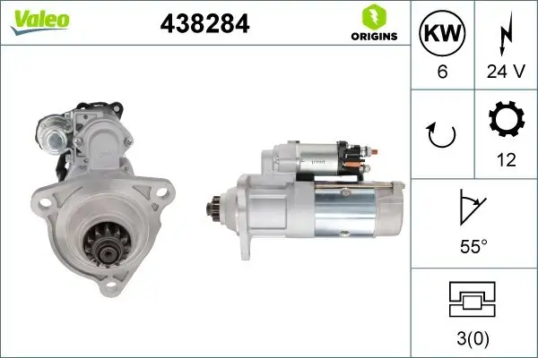 Starter 24 V 6 kW VALEO 438284