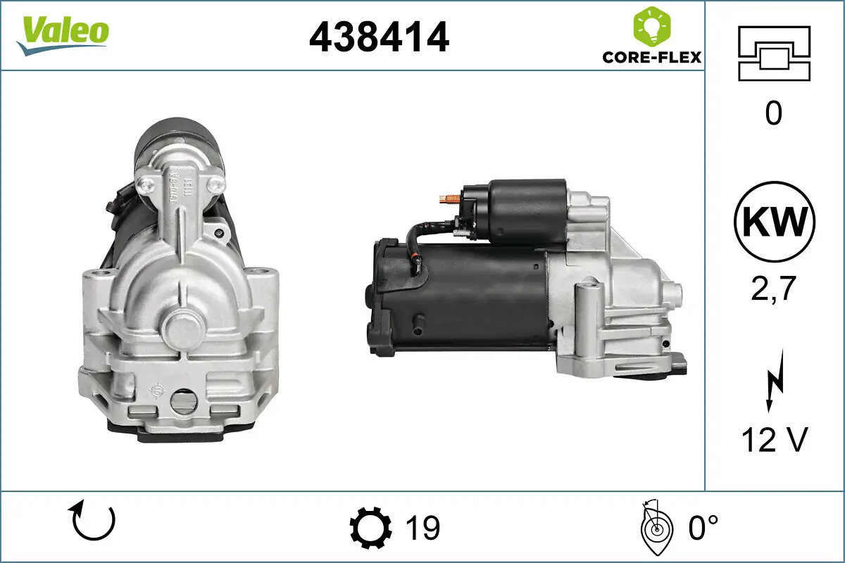 Starter 12 V 2,2 kW VALEO 438414