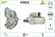 Starter 12 V 2,2 kW VALEO 438632