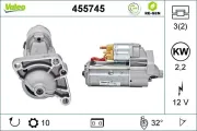 Starter 12 V 2,2 kW VALEO 455745