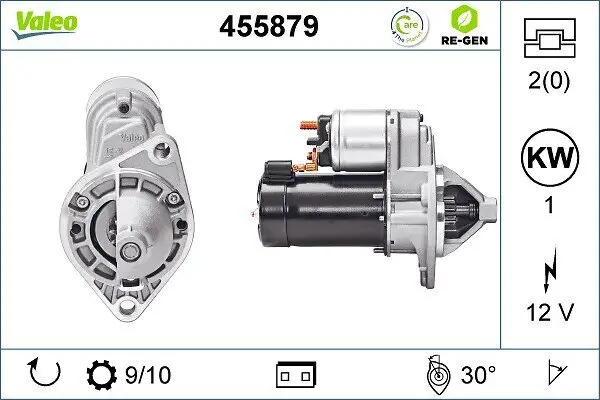 Starter 12 V 1 kW VALEO 455879