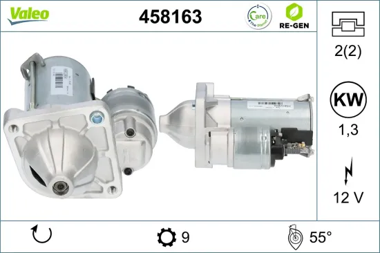 Starter 12 V 1,3 kW VALEO 458163 Bild Starter 12 V 1,3 kW VALEO 458163