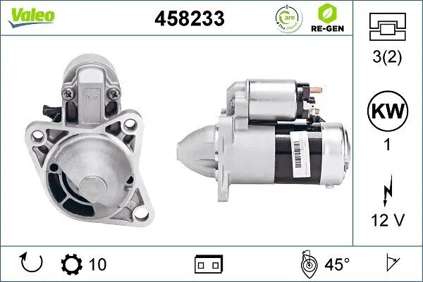 Starter 12 V 1 kW VALEO 458233