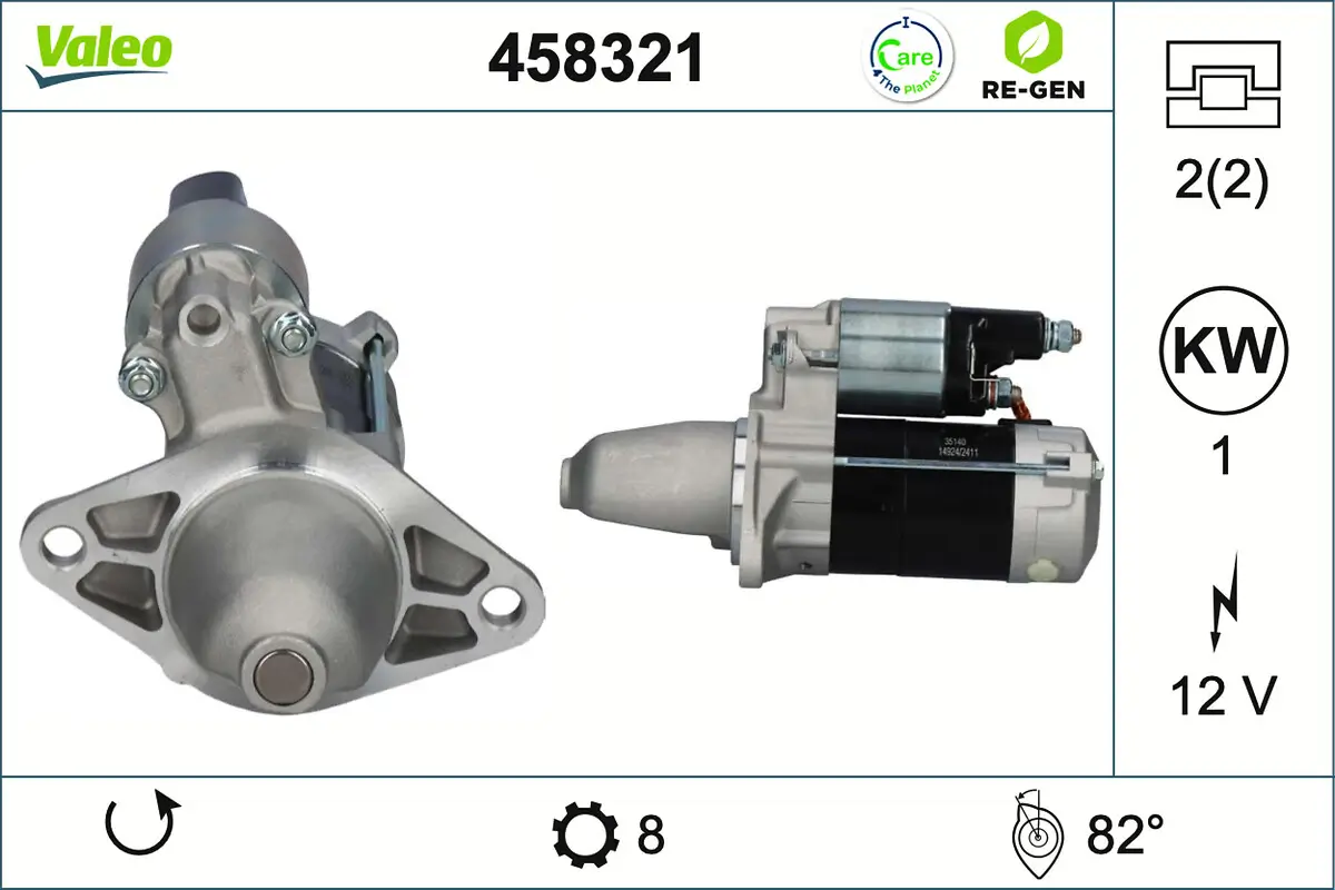Starter 12 V 1 kW VALEO 458321