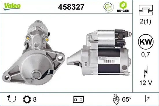 Starter 12 V 0,7 kW VALEO 458327 Bild Starter 12 V 0,7 kW VALEO 458327