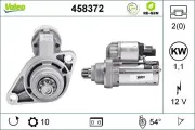 Starter 12 V 1,1 kW VALEO 458372
