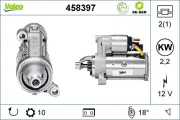 Starter 12 V 2,2 kW VALEO 458397