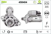 Starter 12 V 1,1 kW VALEO 458404
