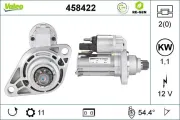 Starter 12 V 1,1 kW VALEO 458422