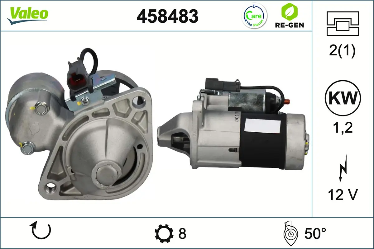Starter 12 V 1,2 kW VALEO 458483