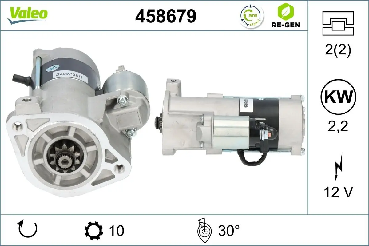 Starter 12 V 2,2 kW VALEO 458679