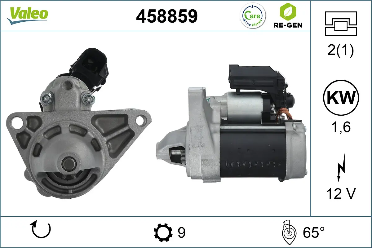 Starter 12 V 1,6 kW VALEO 458859