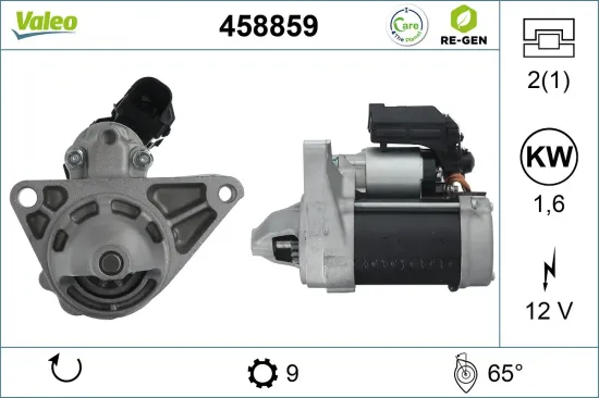 Starter 12 V 1,6 kW VALEO 458859 Bild Starter 12 V 1,6 kW VALEO 458859