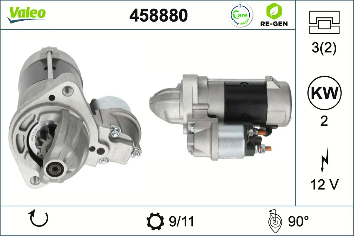 Starter 12 V 2 kW VALEO 458880