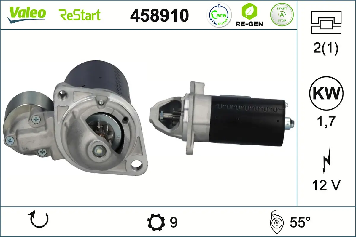 Starter 12 V 1,7 kW VALEO 458910