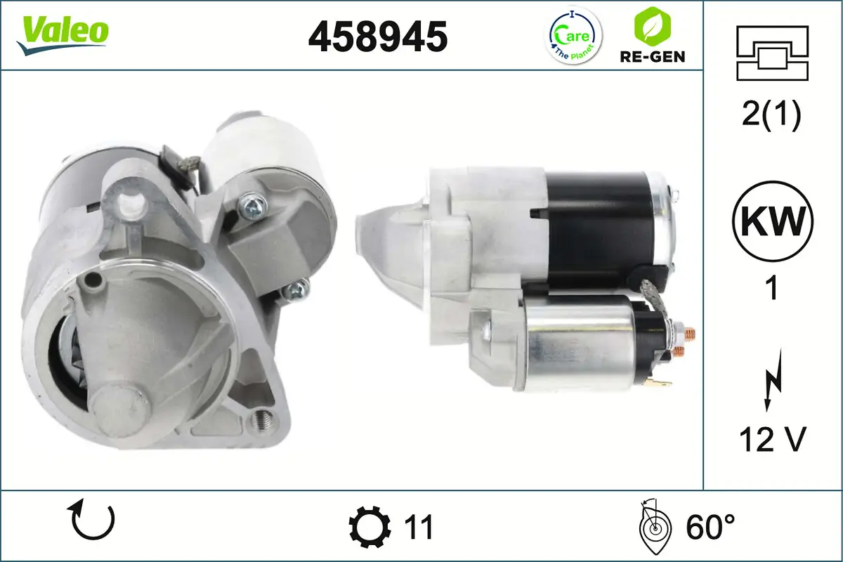 Starter 12 V 1 kW VALEO 458945
