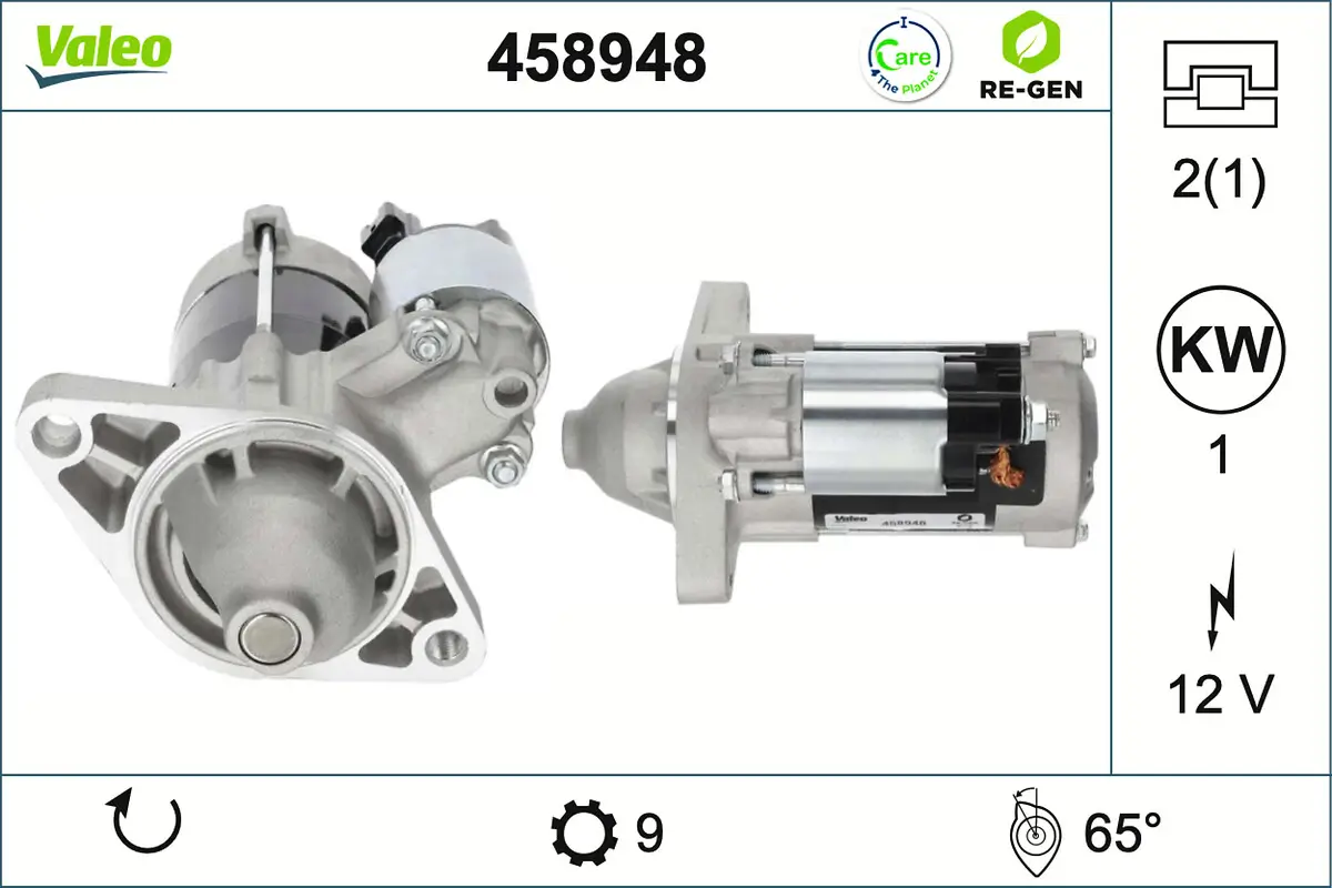 Starter 12 V 1 kW VALEO 458948