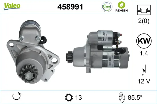 Starter 12 V 1,4 kW VALEO 458991 Bild Starter 12 V 1,4 kW VALEO 458991