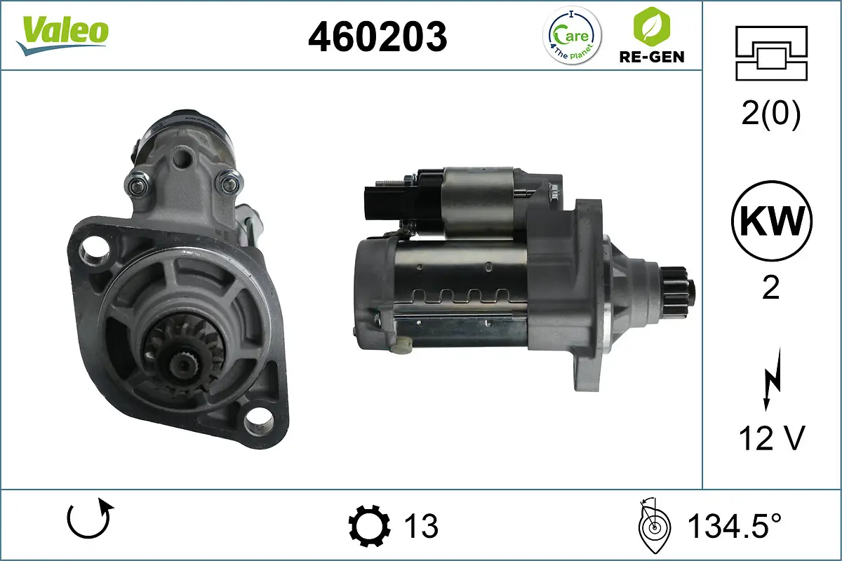 Starter 12 V 2 kW VALEO 460203