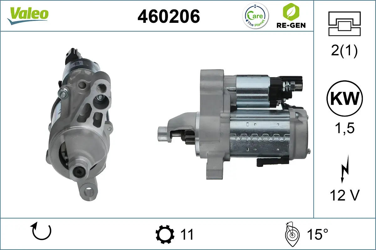 Starter 12 V 1,5 kW VALEO 460206