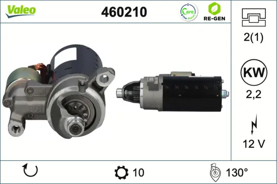 Starter 12 V 2,2 kW VALEO 460210 Bild Starter 12 V 2,2 kW VALEO 460210