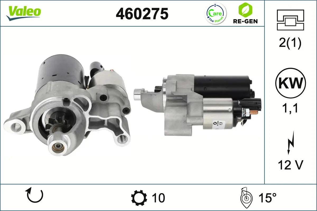 Starter 12 V 1,1 kW VALEO 460275