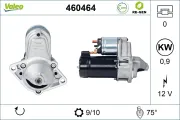 Starter 12 V 0,9 kW VALEO 460464