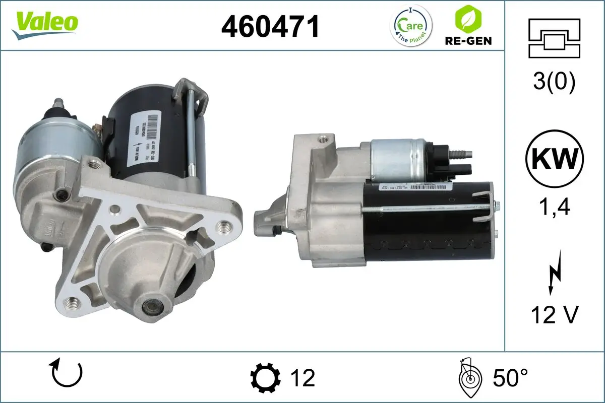 Starter 12 V 1,4 kW VALEO 460471