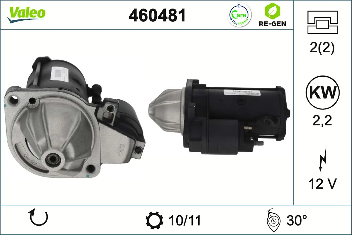 Starter 12 V 2,2 kW VALEO 460481