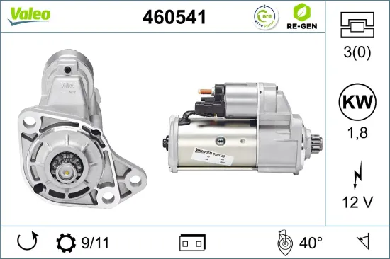 Starter 12 V 1,8 kW VALEO 460541 Bild Starter 12 V 1,8 kW VALEO 460541