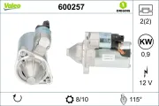 Starter 12 V 0,9 kW VALEO 600257