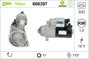 Starter 12 V 1,2 kW VALEO 608397