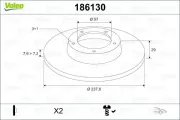 Bremsscheibe VALEO 186130