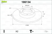 Bremsscheibe Vorderachse VALEO 186134
